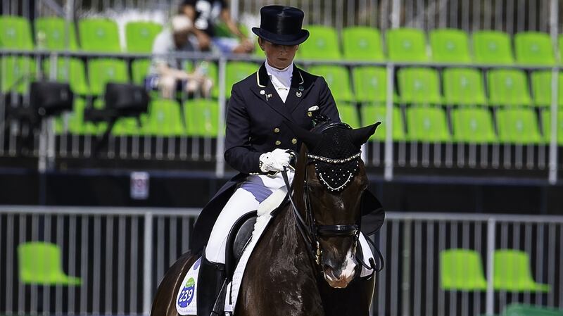 Judy Reynolds & Vancouver K: won an historic five-star Grand Prix dressage event in Dortmund, Germany “It’s great to get a win like that especially in Germany where dressage is so very strong.” Photograph: Libby Law/Inpho
