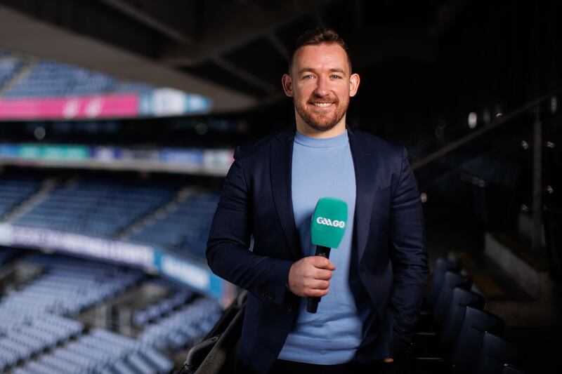 Richie Hogan on pundit duty with GAAGo. Photograph: Ben Brady/Inpho