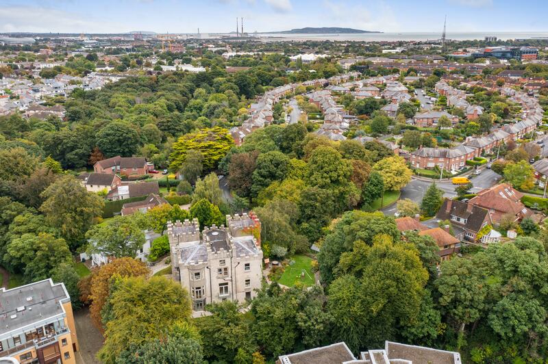 The property is hidden away amongst a large expanse of trees