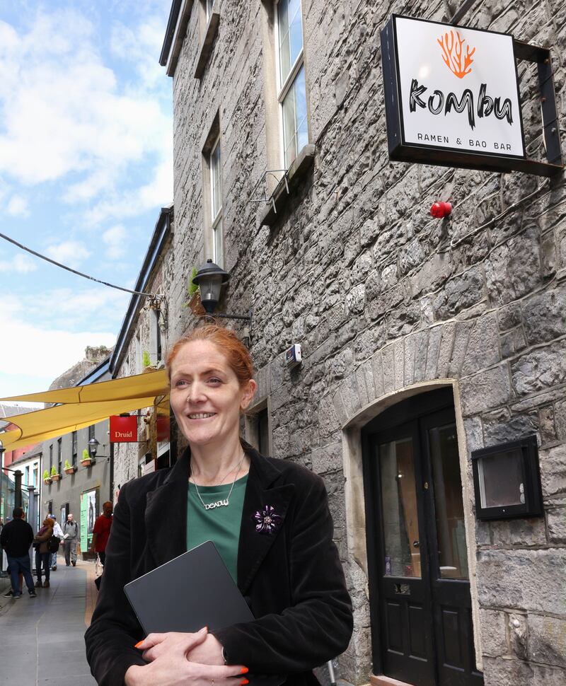 Head of operations Abigail Colleran outside Kombu on Druid Lane. Photograph: Joe O'Shaughnessy