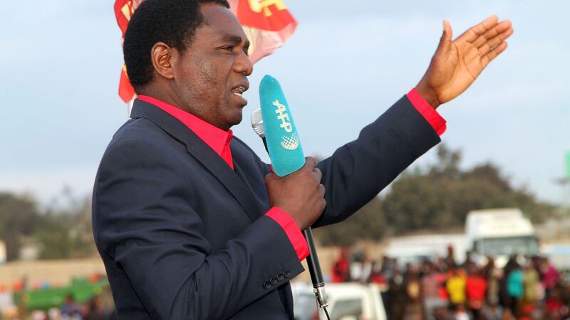 Hakainde Hichilema: leader of the main Zambian opposition party United Party for National Development. Photograph: Dawood Salim/AFP/Getty Images