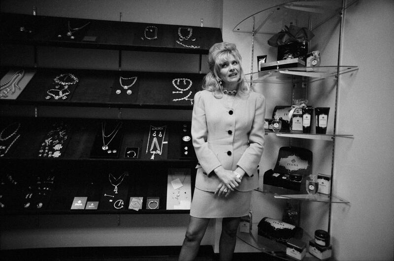 Ivana Trump at the House of Ivana, a store for her line of jewellery, perfumes and apparel, on March 2nd, 1995. Photograph: Angel Franco/The New York Times