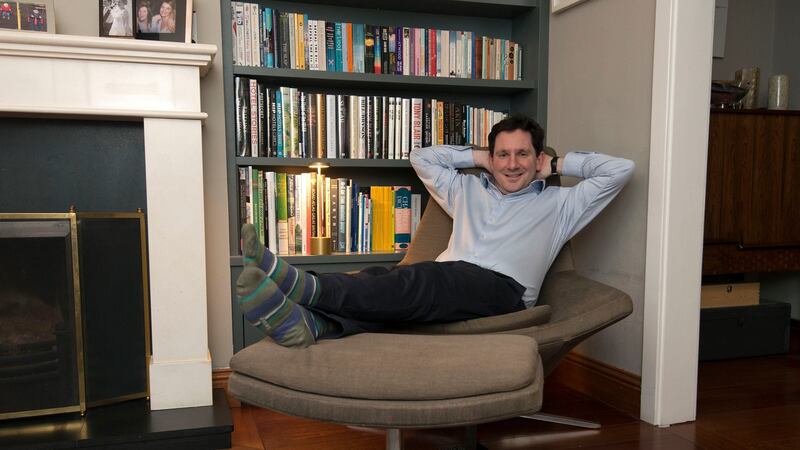 Architect Adrian Hill, with his favourite chair. Photograph: Dave Meehan/The Irish Times