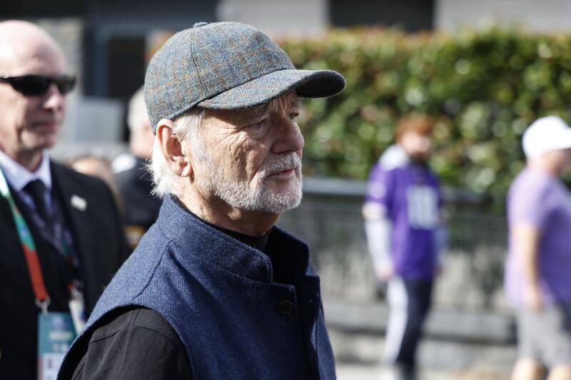 Actor Bill Murray had friendly words of advice for some NFL fans that had been making the most of the hospitality near Croke Park. Photograph: Nick Bradshaw/The Irish Times