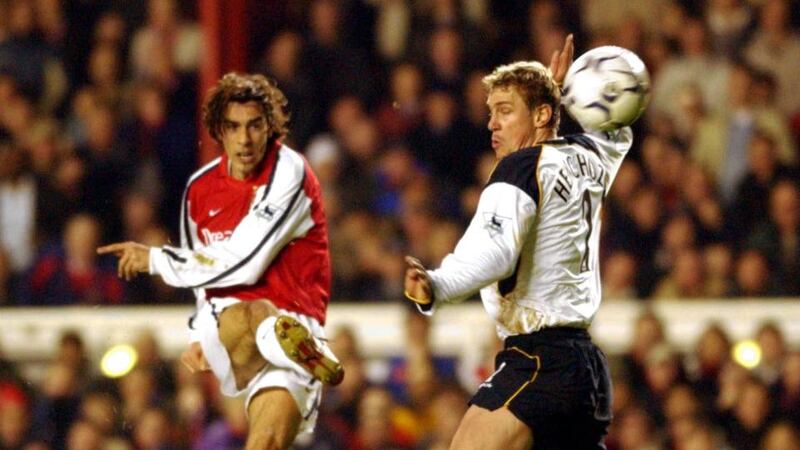 Arsenal’s Robert Pires was named Footballer of the Year in 2002 having found life difficult in his first season at the club. File photograph: Shaun Botterill/Getty Images
