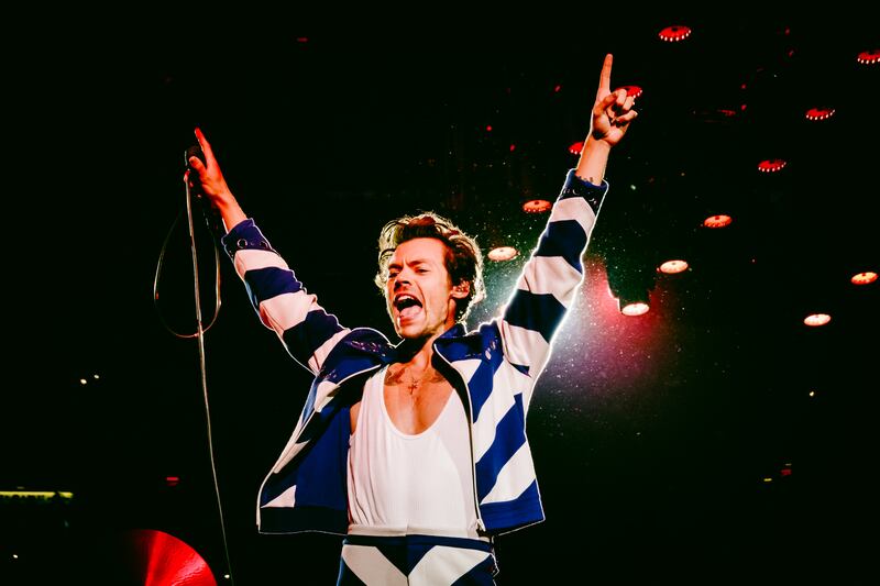 Harry Styles on stage for the first night of his concert residency at Madison Square Garden, New York, in August. Photograph: The New York Times