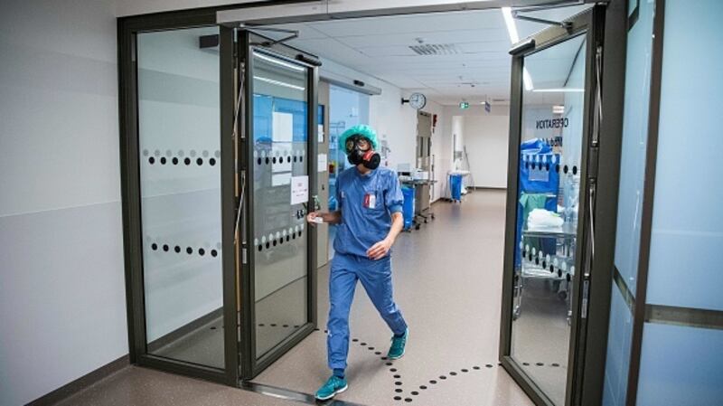 A doctor in an intensive care unit (ICU) in Stockholm’s Sodersjukhuset hospital; the coronavirus is blamed for 5,420 deaths in Sweden, according to the World Health Organisation. File photograph: Getty Images