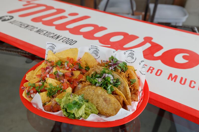 Cochinita pibil tacos from Maribel Pascual  and Julian Trejo of El Milagro