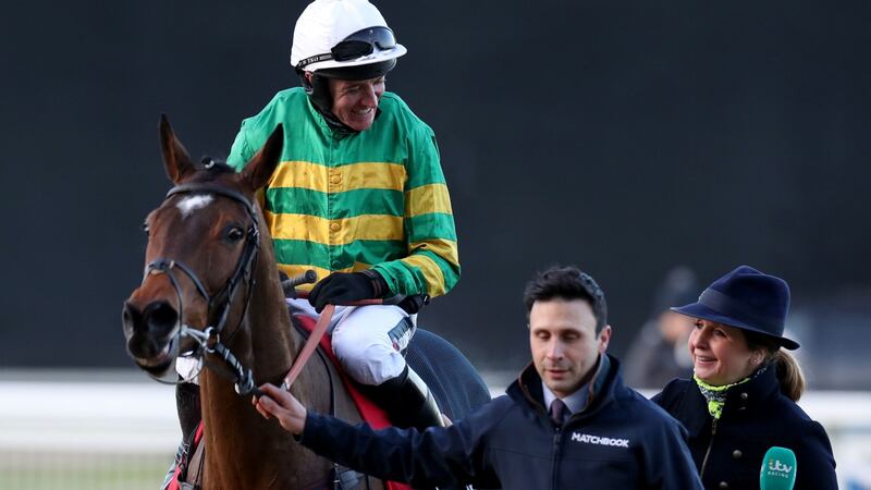 Defi Du Seuil and Barry Geraghty after their victory at Ascot. Photograph: Bradley Collyer/PA