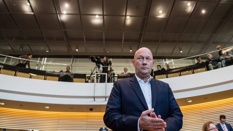 Thomas Kemmerich, leader of the state branch of Thuringia’s Free Democratic Party (FDP) and newly elected prime minister of Thuringia. Photograph: Jens Schlueter/AFP via Getty