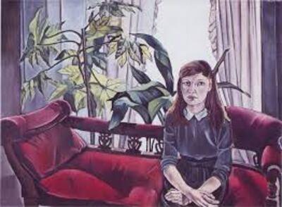 Patrick Swift’s Claire McAllister on a Red Couch (1957)