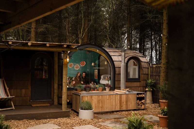 Galgorm's forest dens can provide the ultimate home away from home for the whole family, including pets