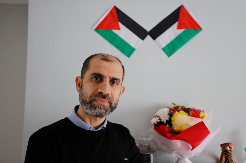 Dr Mahmoud Abumarzouq: 'I keep thinking about his son, my nephew, Faisal, who is barely walking. I’m told he is waking up in the middle of the night and walking around with his blanket calling `daddy, daddy’. Photograph: Alan Betson

