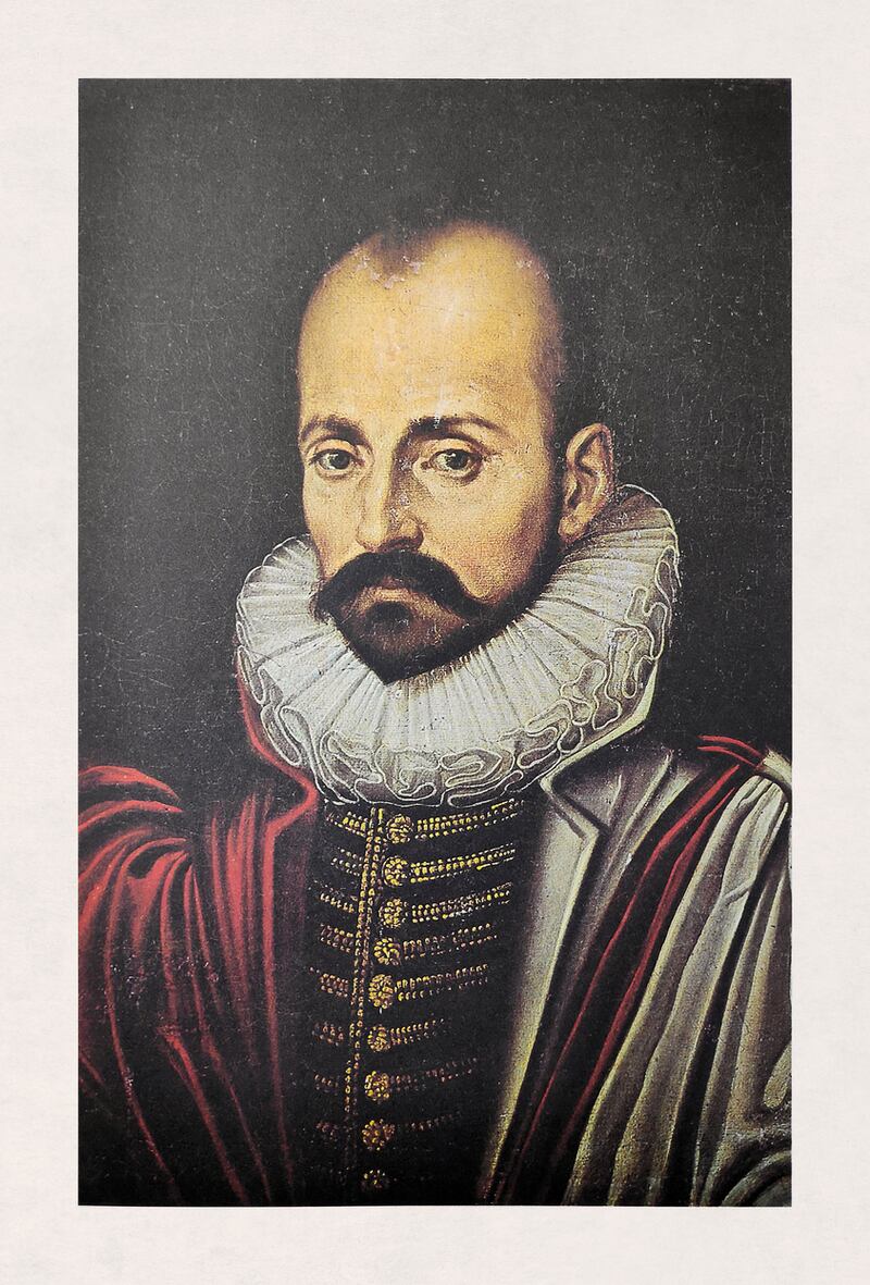 Portrait of the French philosopher Michel de Montaigne made in 1570 by an unknown artist.