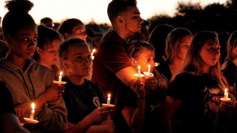 US president Donald Trump pledged to consider new measures to improve school safety, but stopped short of mentioning gun control. Photograph: Rhona Wise/AFP/Getty Images