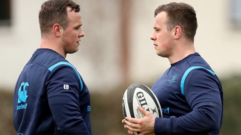 The Byrne twins during training last month. Photo: Oisin Keniry/Inpho