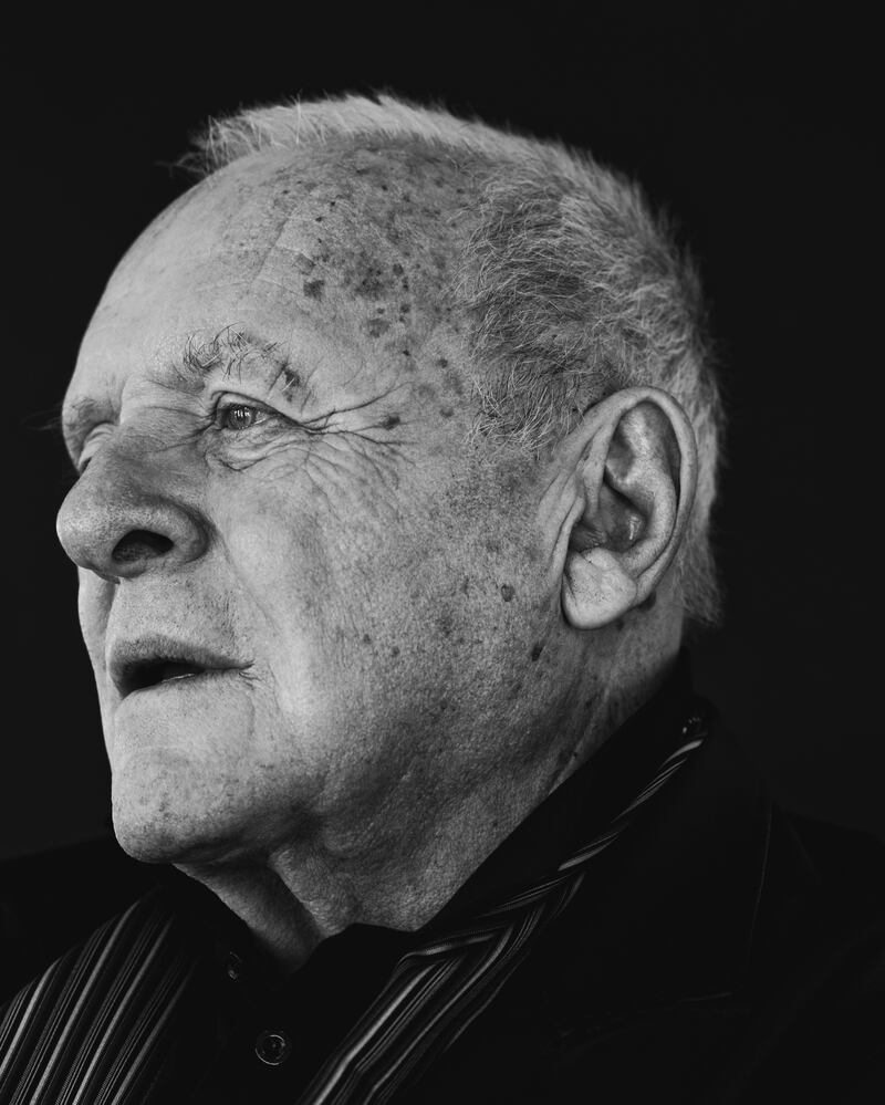 Anthony Hopkins: his mind hops all over the place as we speak, alighting on childhood memories of accompanying his father on his bread round. Photograph: Ryan Pfluger/New York Times