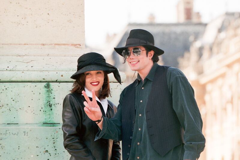Lisa Marie Presley and Michael Jackson in Versailles, near Paris, in 1994 Photograph: Stephane Cardinale/Sygma via Getty Images