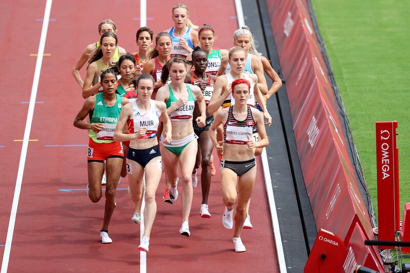 Ciara Mageean in 1,500m heats at the Tokyo Olympic in 2021. Photograph: Bryan Keane/Inpho