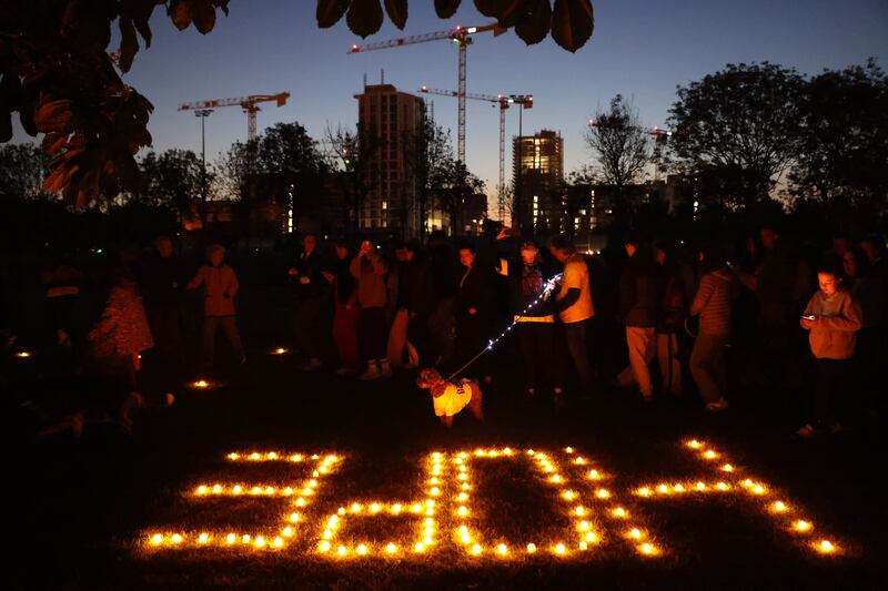 Darkness into Light in Seán Moore Park, Sandymount, Dublin. Photograph: Dara Mac Dónaill