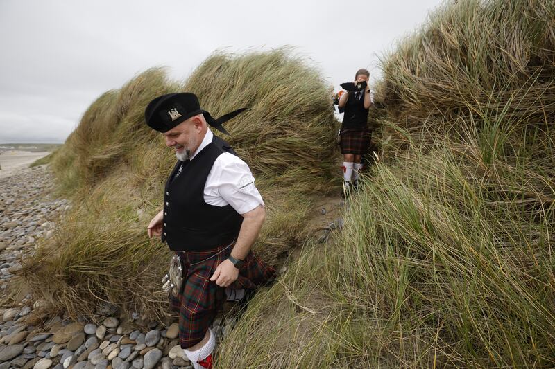 Participants heading onto the beach at Rossnowlagh. Photograph: Nick Bradshaw