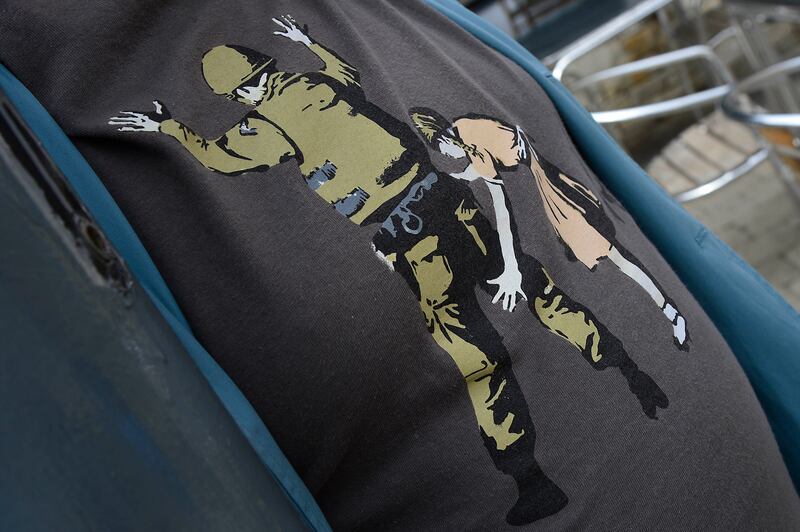 
A former British soldier top at the Felons Club in west Belfast. 
Photograph: Arthur Allison/Pacemaker Press