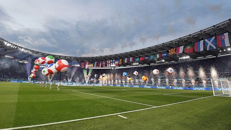 The European Football Championship’s opening ceremony. Photograph: EPA/Alberto Lingria / POOL