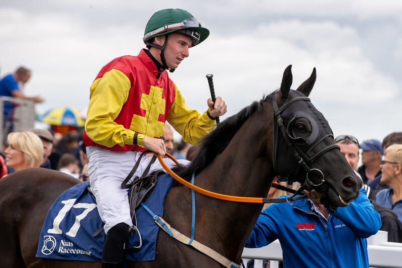 Jockey Wesley Joyce makes his long-awaited comeback at Naas in August 2023 after almost a year out due to injury. Photograph: Morgan Treacy/Inpho 
