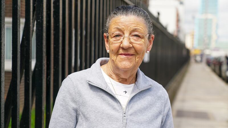 Eileen Hughes from Ringsend, whose 39-year-old son is struggling to find an affordable place to live in the area. Photograph: Enda O’Dowd