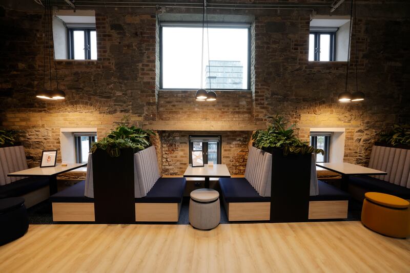 Restaurant space in Google's new offices. Photograph: Alan Betson 


