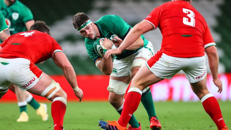 Caelan Doris must retain the number eight jersey against England. Photograph: Billy Stickland/Inpho
