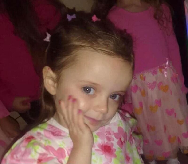 Rosaleen McDonagh (3) who died in a road traffic incident at Cosby Avenue in the Fairgreen residential area of Portlaoise