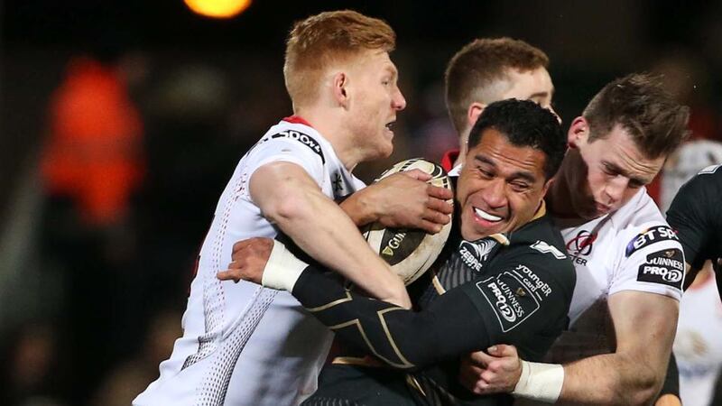 Mils Muliaina in action for Zebre against Ulster in March. Photograph: Brian Little/Presseye/Inpho