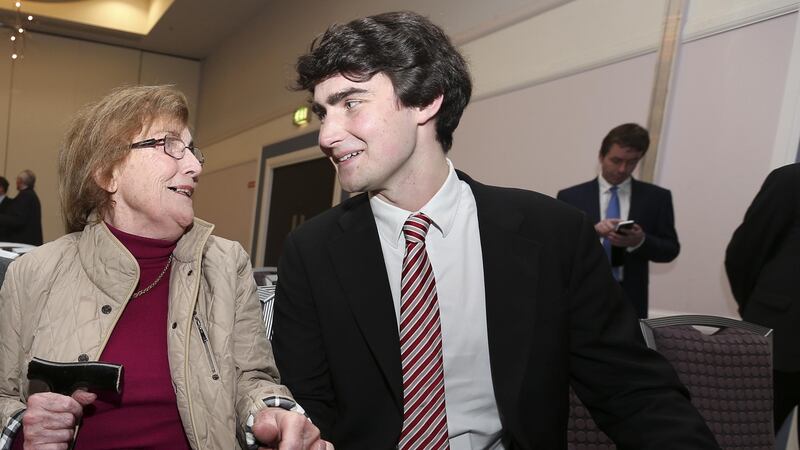 Ann Lenihan with Jack Chambers in early 2015 when he was selected by Fianna Fáil  to contest the next general election in Dublin West for the party.  File photograph: Conor McCabe Photograph