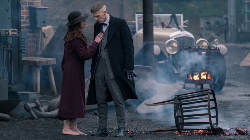 Polly Gray (Helen McCrory) and Arthur Shelby (Paul Anderson). Photograph: Robert Viglasky/BBC/Caryn Mandabach Productions