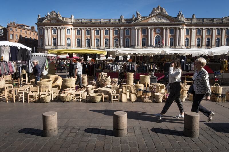 Toulouse's market has been cancelled this weekend due to the Champions Cup final. Photograph: Eric Cabanis/AFP via Getty Images 