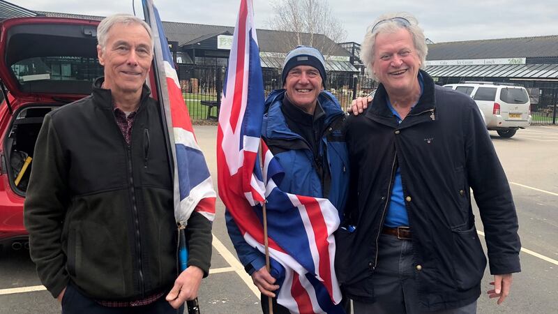 John and Kevin Knight with Wetherspoons owner Tim Martin. Photograph: Patrick Freyne