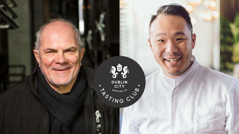 Head brewer Fergal Murray and chef Kwanghi Chan