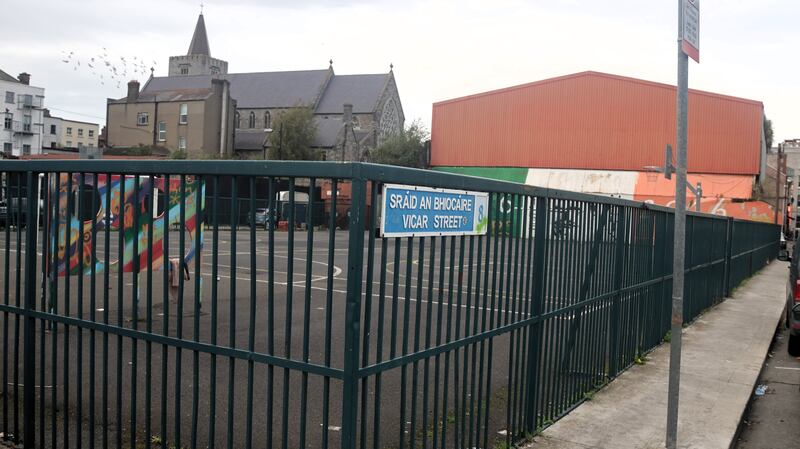 This site on Vicar Street is the proposed location for a 2,000 seater venue to be built by Harry Crosbie.