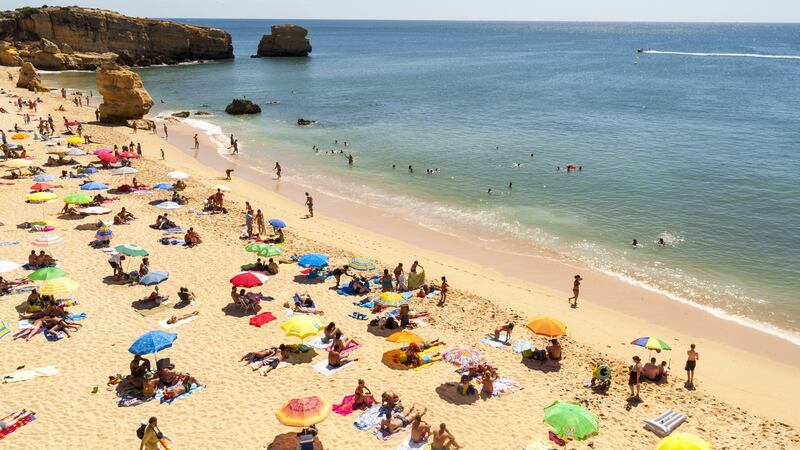 We enjoyed poolside living so much that we visited Albufeira beach only in the evenings, to see the sunset and the local fishing enthusiasts take to the beach to cast their lines into the breaking waves.