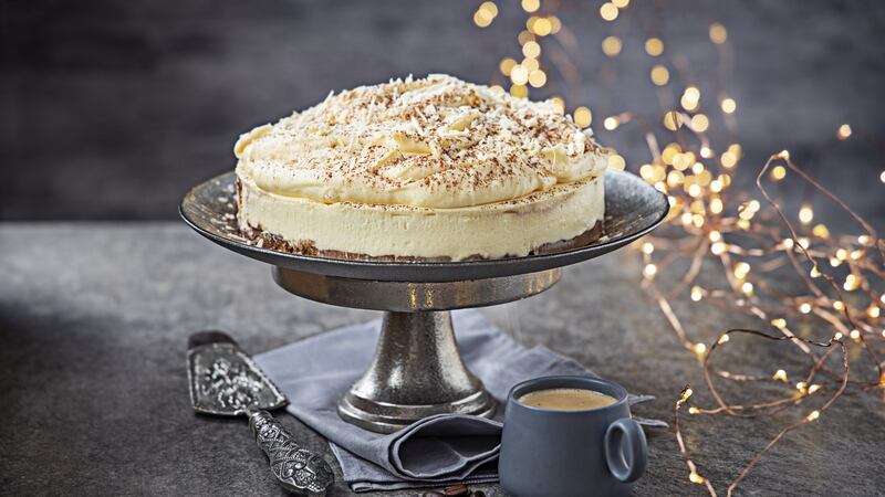 White chocolate tiramisu cake. Photograph: Harry Weir Photography