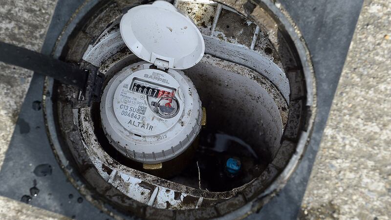 Contractors trying to install water meters in a housing estate in Togher, Cork were blocked by protesters yesterday. Photograph: Cyril Byrne/The Irish Times