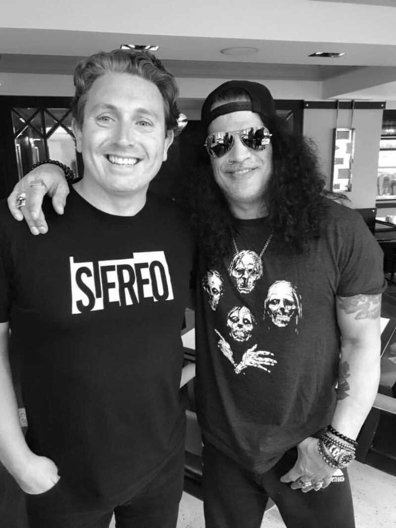Brendan Morrissey with Slash of Guns N' Roses