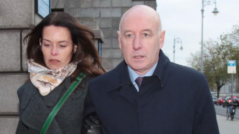 Anthony Lyons arrives, with an unidentified woman, at the Court of Criminal appeal in Dublin today. Photograph: Niall Carson/PA Wire