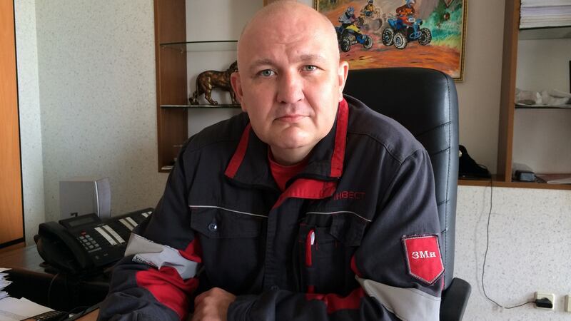 Ruslan Kolisov, head of the transport department of the Avdiivka coke factory. Photograph: Dan McLaughlin