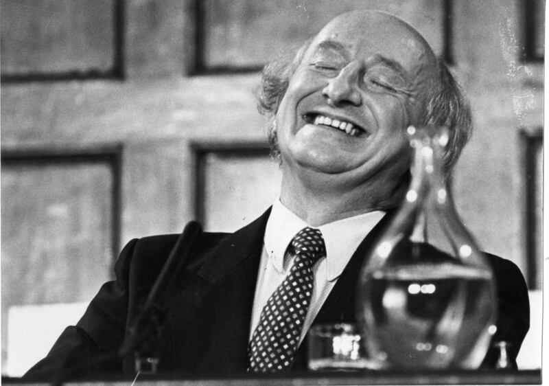 Michael D Higgins at a debate on feminism at the RDS in 1987. Photograph: Peter Thursfield
