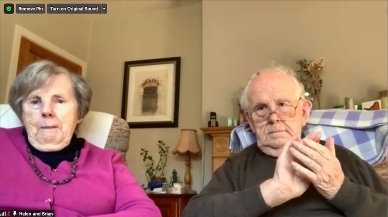 Helen Kenny, pictured with her husband Brian, sings a number from My Fair Lady.