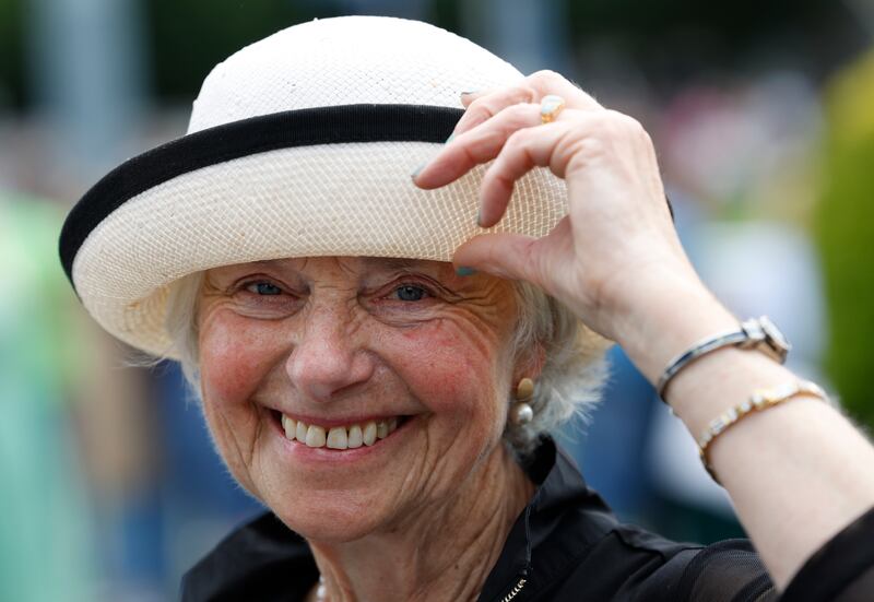 Kathleen Clarke wearing Nora Barnacle's wedding hat. Photograph: Nick Bradshaw/The Irish Times