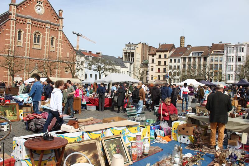 Place du Jeu de Balle flea market in Brussels: Photograph: Jack Power