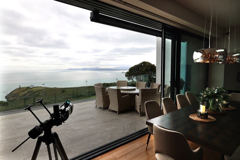 Dining area with terrace. Photograph: Dara Mac Dónaill









